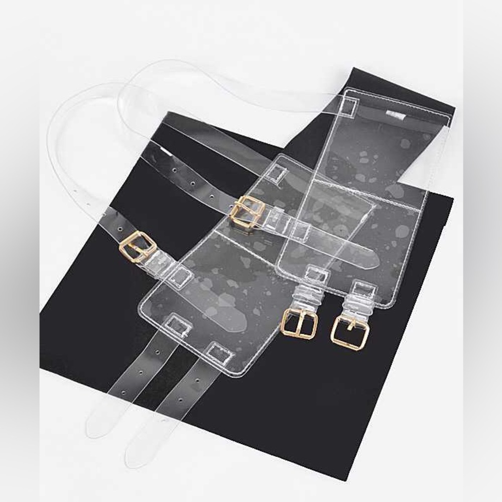 Clear Transparent Elastic Harness Statement Belt - Picture 4 of 4